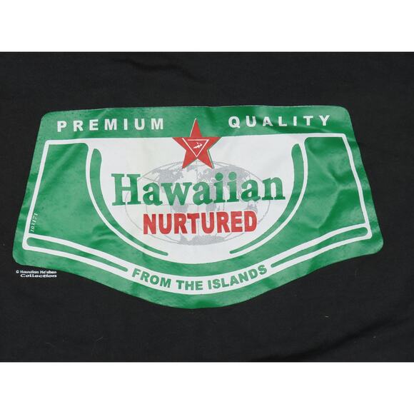 90s Vintage Hawaiian Nurtured Black Pullover Crewneck Sweatshirt L - Picture 6 of 9